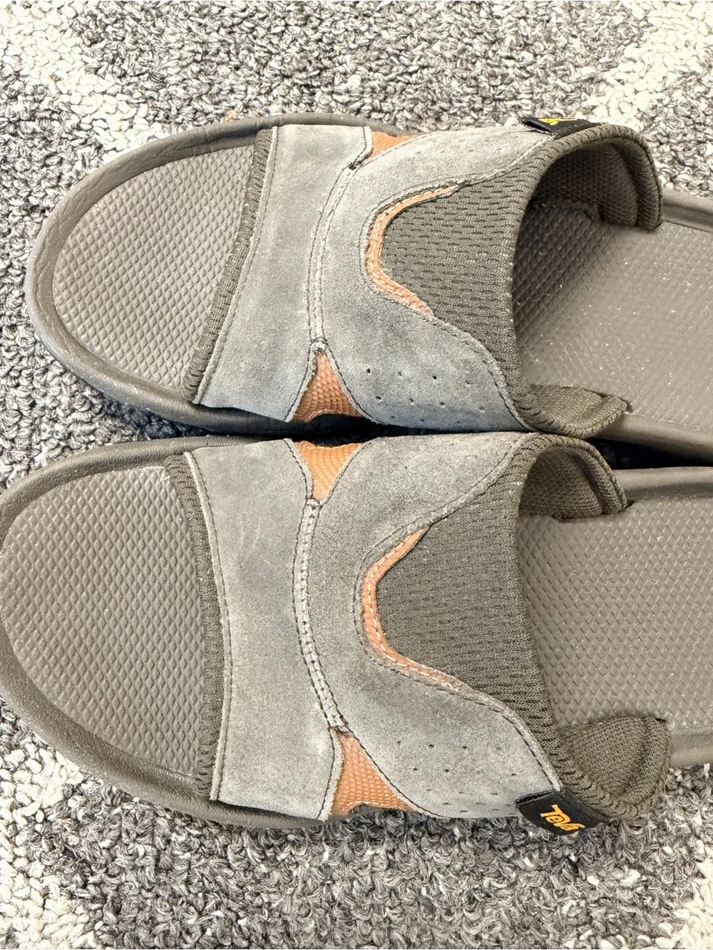 Teva Katavi 2 Slide Sandals Men’s Size 8 Leather Outdoor Comfort Gray